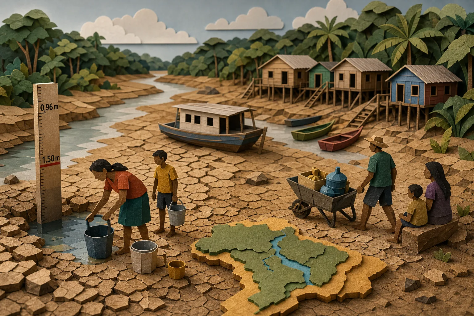 Estiagem severa isola comunidades e faz Oriximiná decretar emergência no Pará