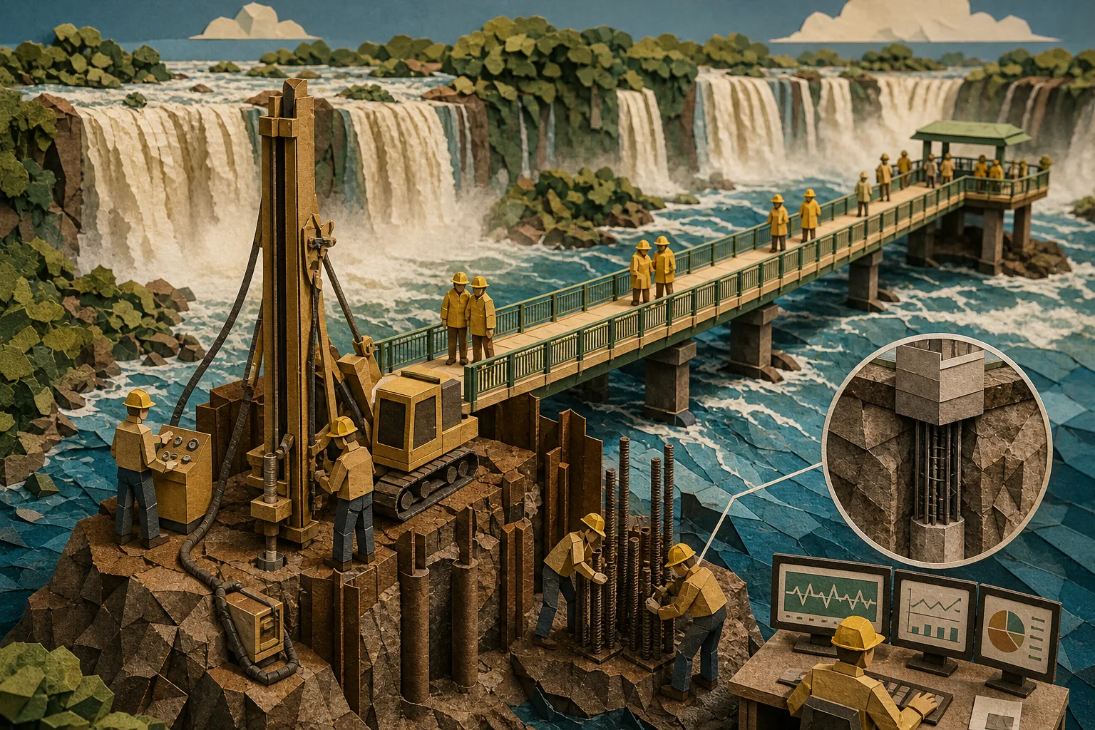 Estrutura da passarela das Cataratas do Iguaçu suporta vazões recordes desde 1992
