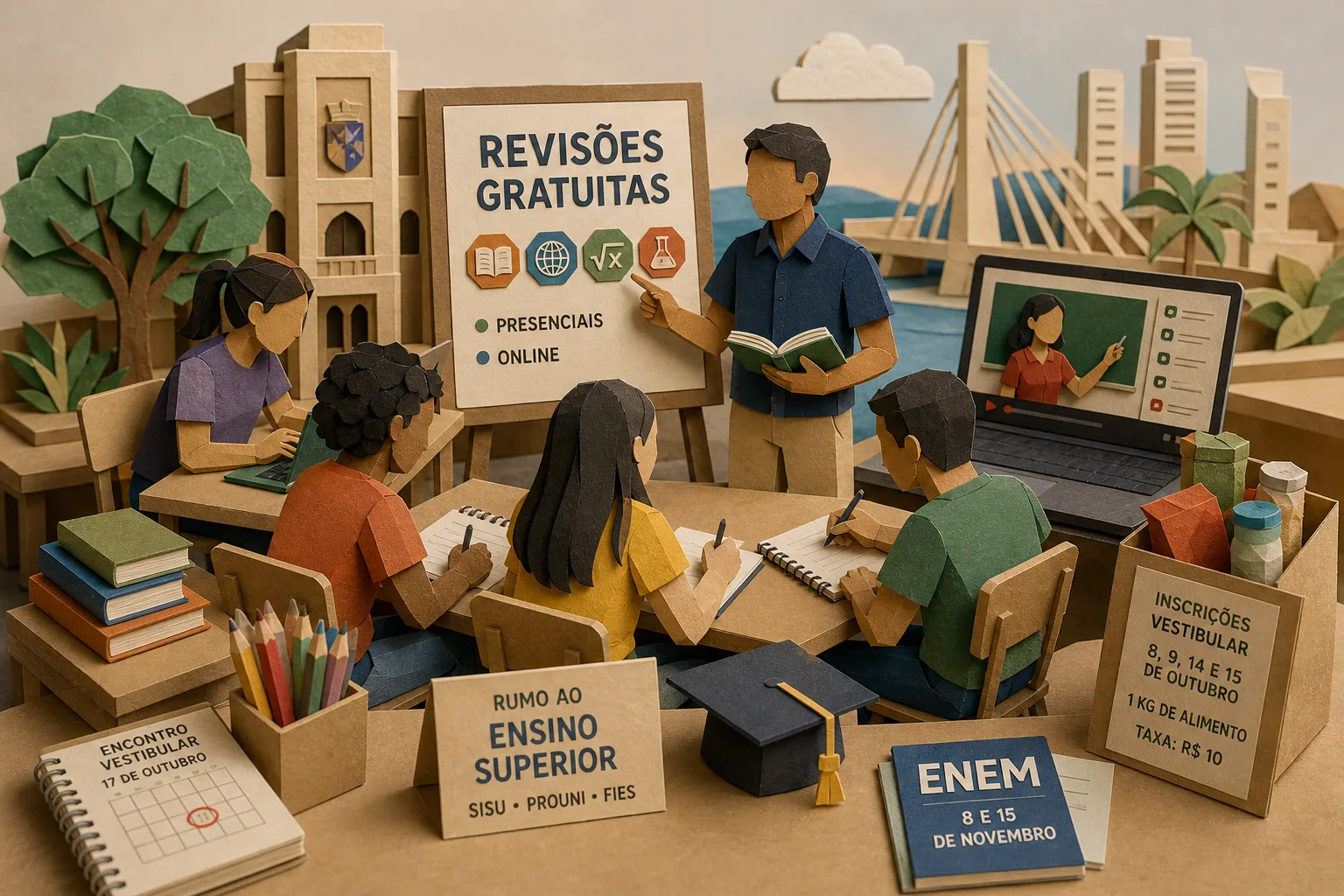 Estudantes de Fortaleza têm acesso a revisões gratuitas na reta final do Enem