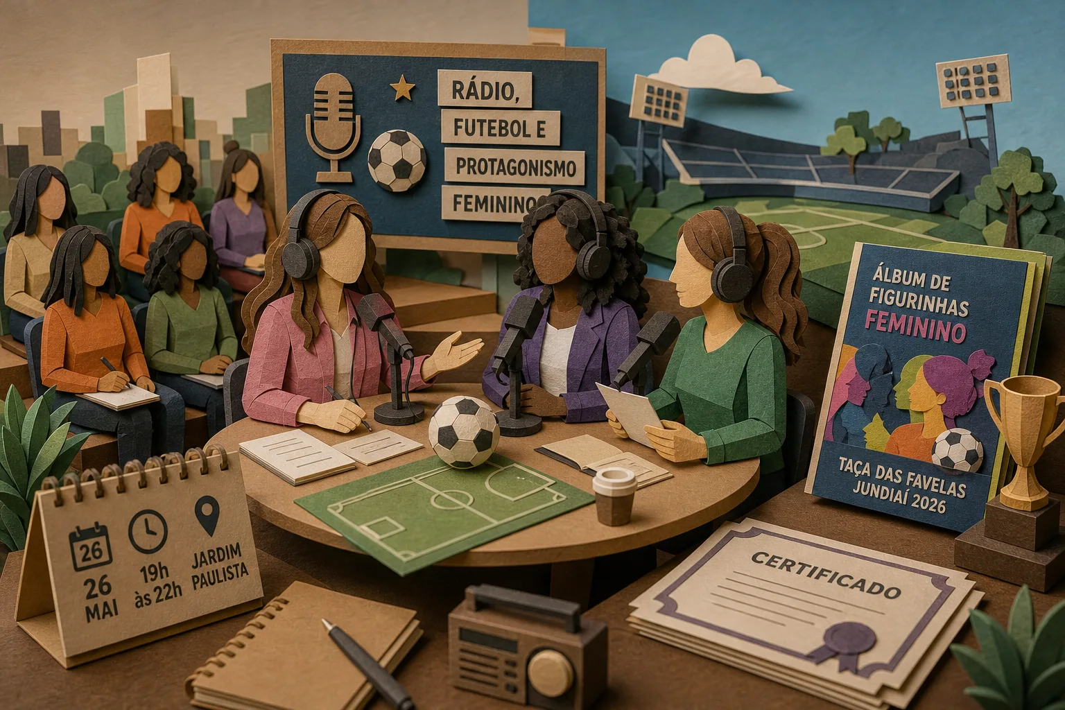 Evento gratuito em Jundiaí debate presença feminina na cobertura do rádio esportivo