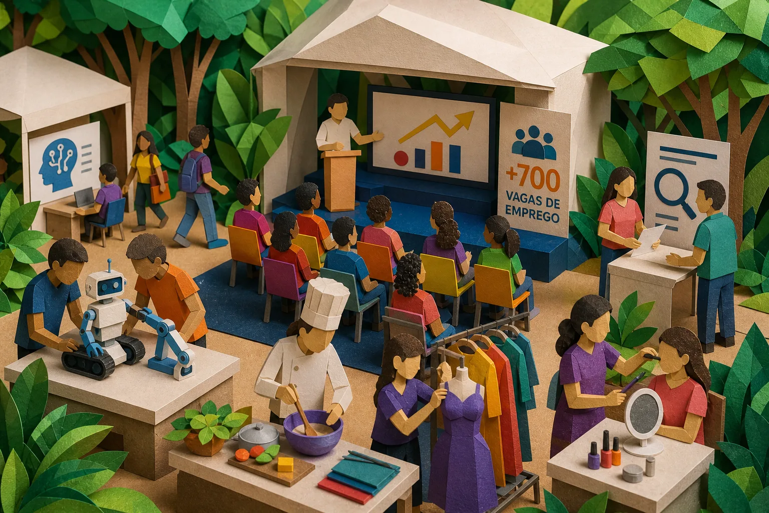 Evento gratuito no Bosque da Ciência oferece qualificação e 700 vagas de emprego