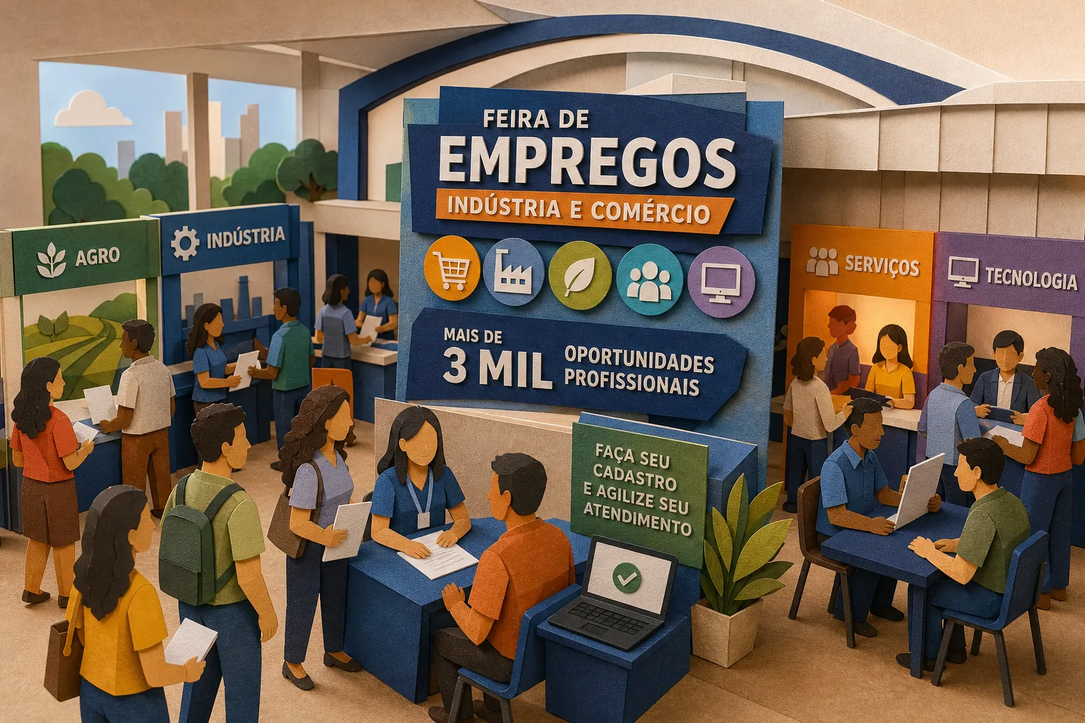 Evento presencial na UniSenai reúne mais de 3 mil oportunidades profissionais
