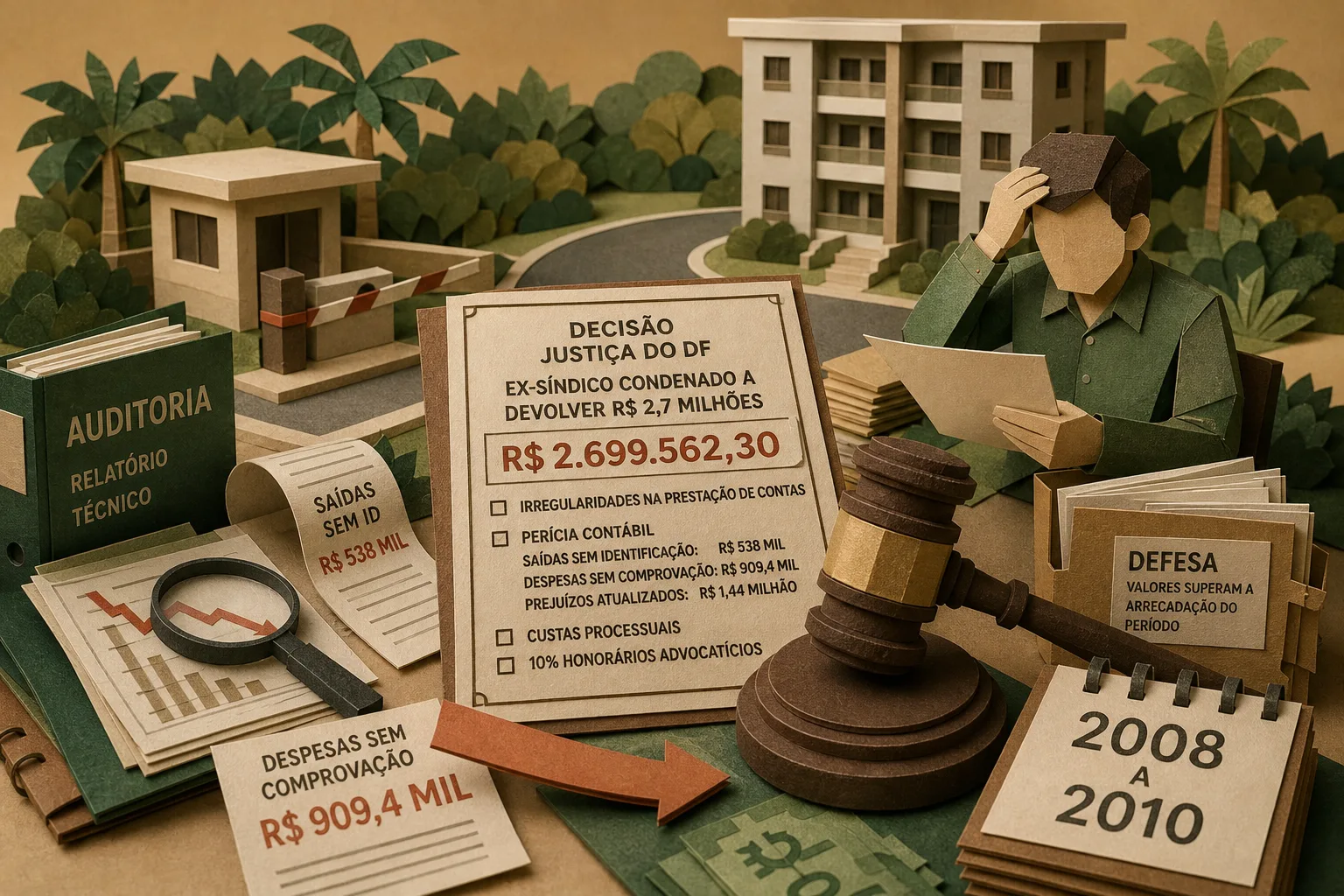 Ex-gestor de condomínio no DF terá de devolver R$ 2,7 milhões após auditoria