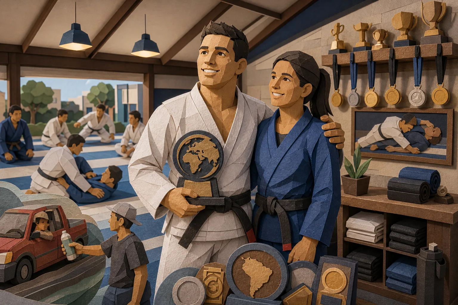 Ex-vendedor de rua e campeão de jiu-jitsu funda centro esportivo no interior de SP