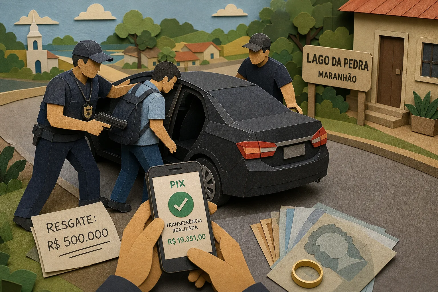 Falso policial rende filho de bancário durante sequestro relâmpago no Maranhão