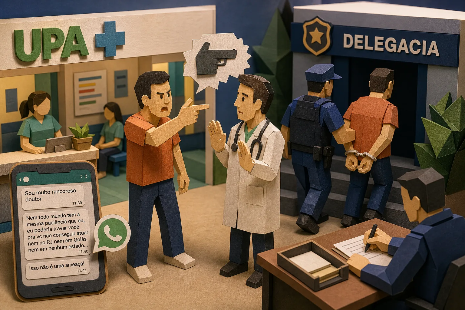 Familiar de paciente é levado à delegacia após fazer intimidações a médico em Guarujá