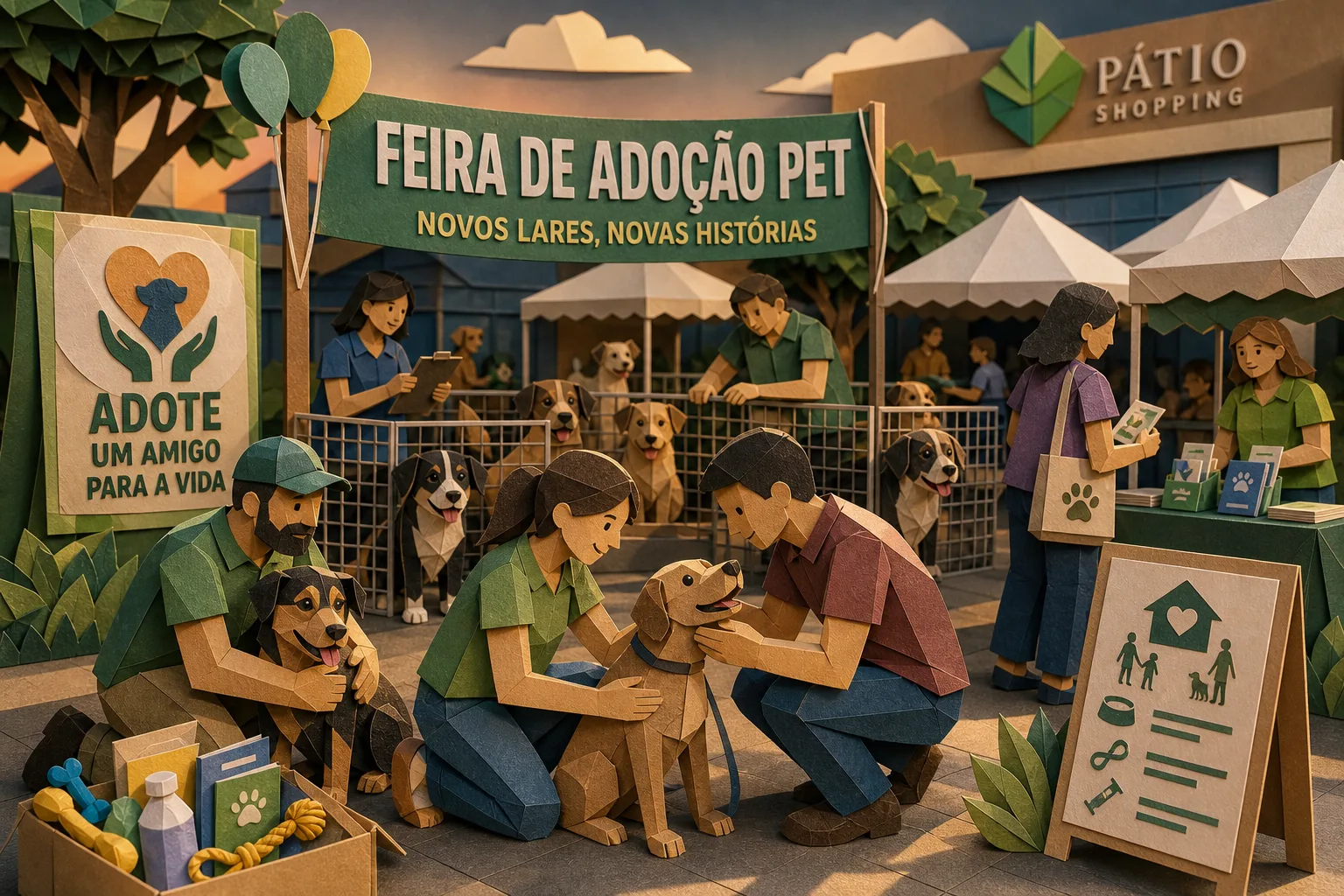 Feira da Operação Acolhida reúne 45 cachorros vacinados para novos lares em Roraima