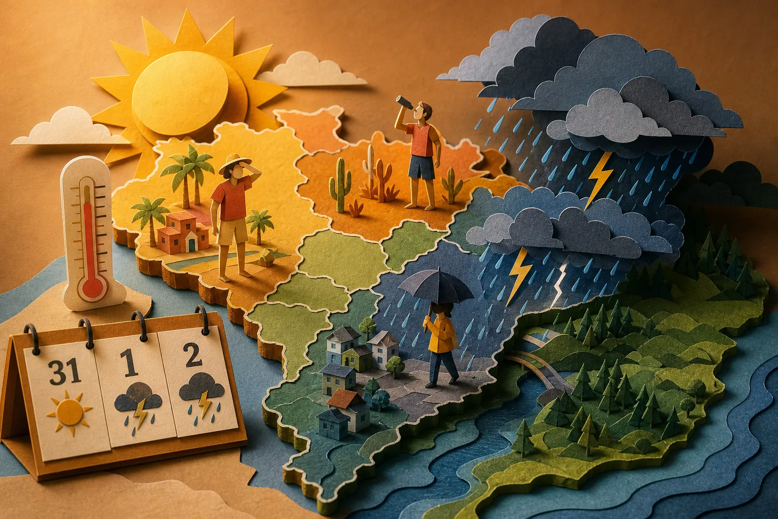 Feriadão de Finados combina altas temperaturas e temporais isolados pelo país