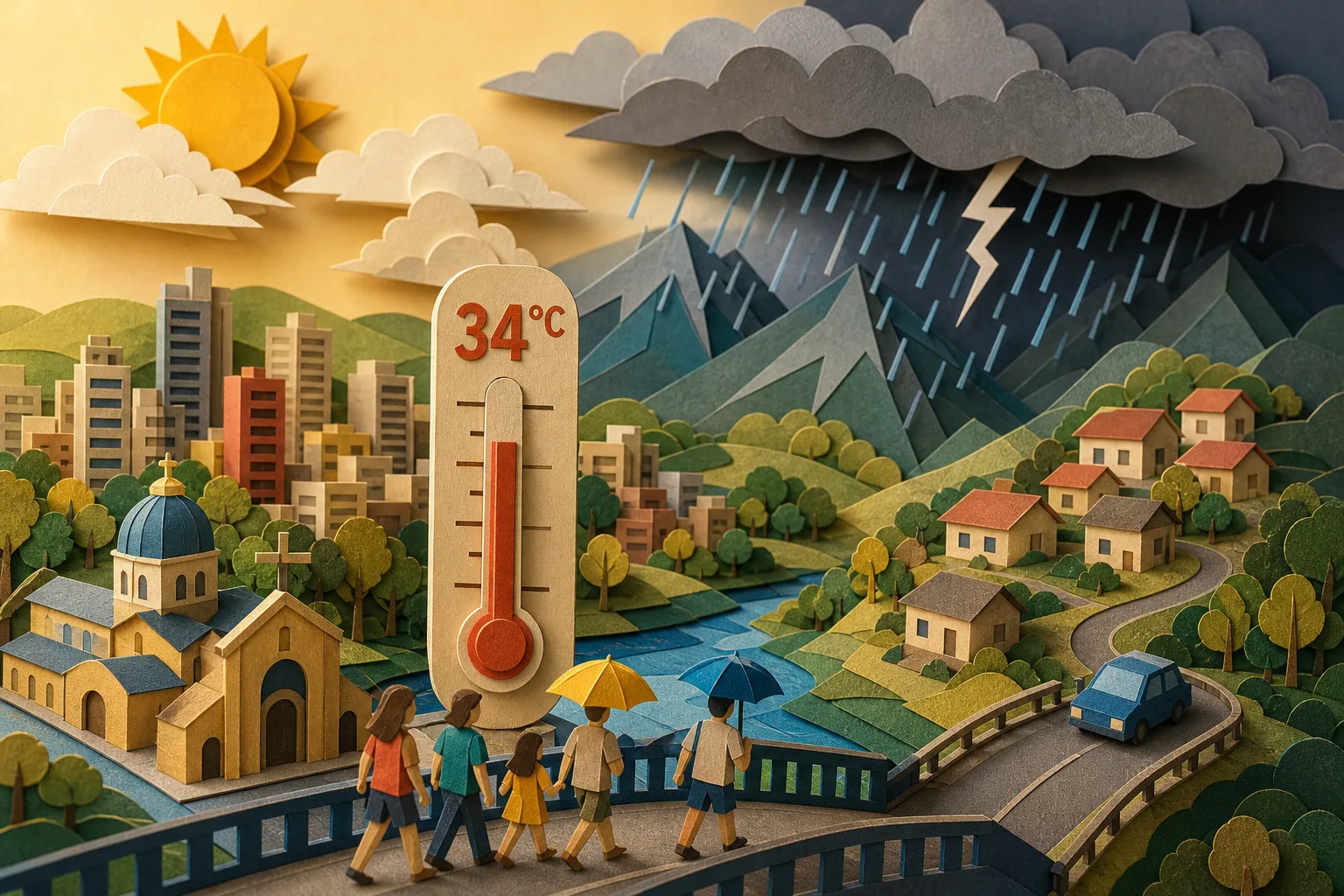 Feriado prolongado terá máximas de 34°C e pancadas de chuva no Vale do Paraíba