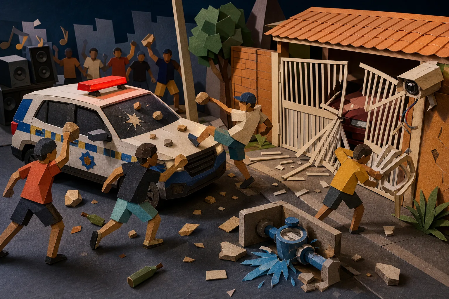 Festa termina com agressão a policiais militares e depredação de casa no DF
