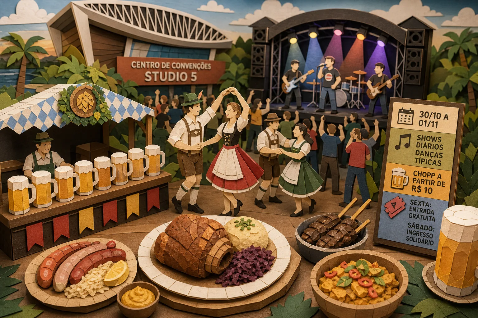 Festival alemão em Manaus reúne shows, chopp e culinária típica no Studio 5