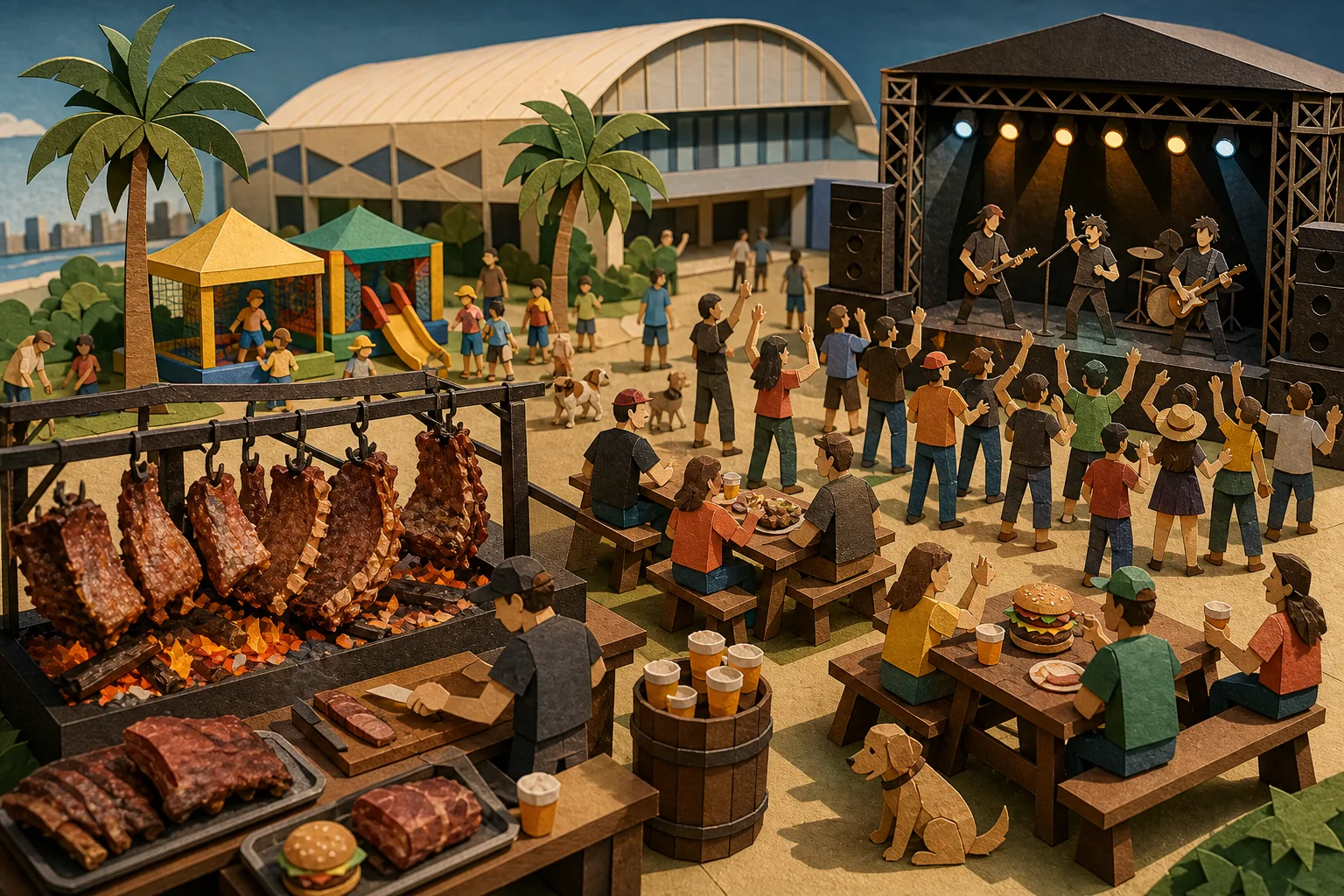 Festival de churrasco e shows de rock encerra edição em Praia Grande nesta segunda