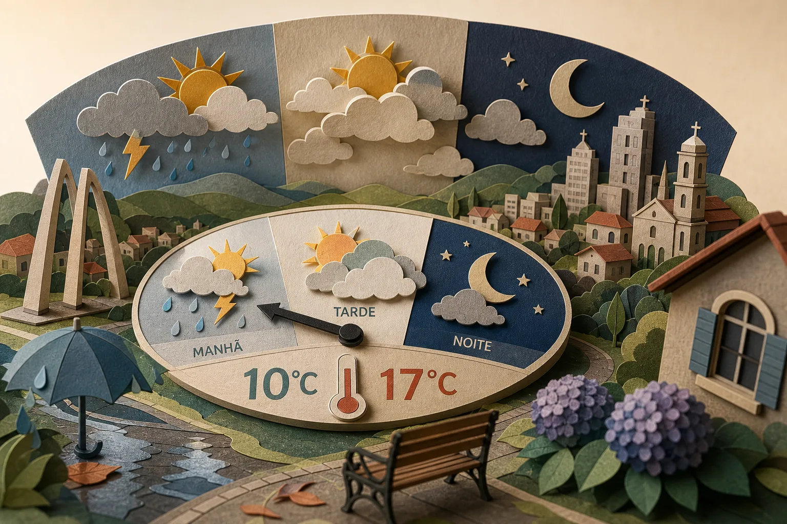 Fim de semana em Caxias do Sul terá manhãs chuvosas e termômetros até 17°C