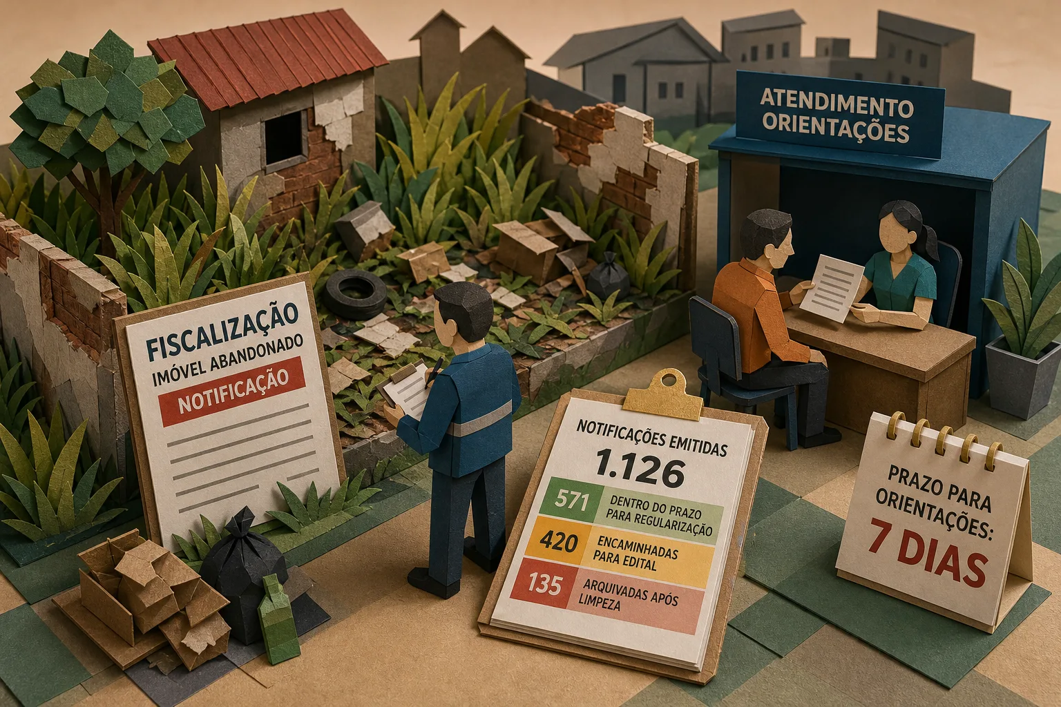 Fiscalização emite mais de mil notificações contra abandono de imóveis em Campos