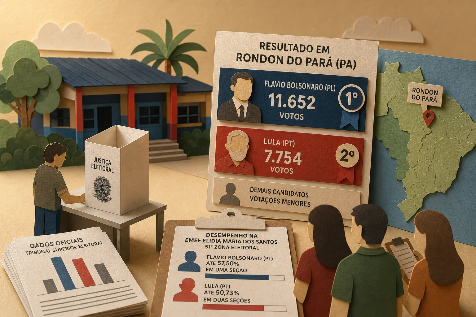 Flavio Bolsonaro alcança o primeiro lugar na votação em Rondon do Pará