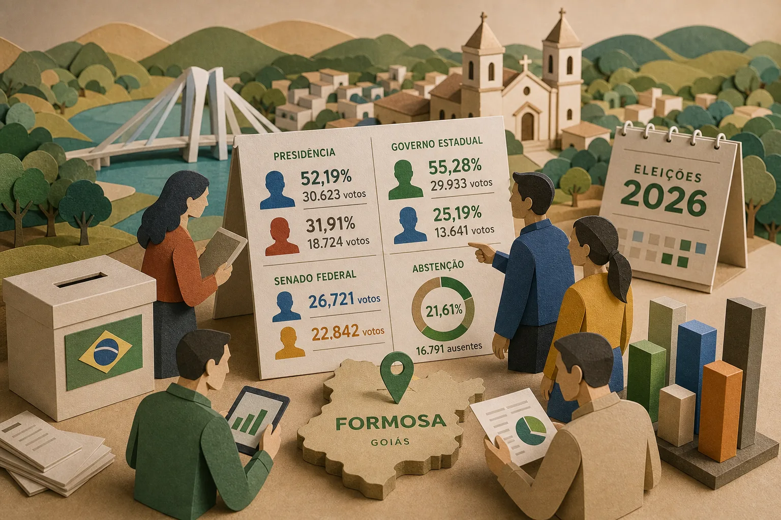 Flavio Bolsonaro e Daniel Vilela lideram votação do primeiro turno em Formosa