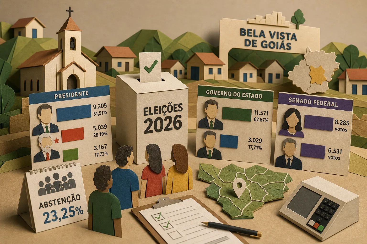 Flavio Bolsonaro e Daniel Vilela lideram votos em Bela Vista de Goiás