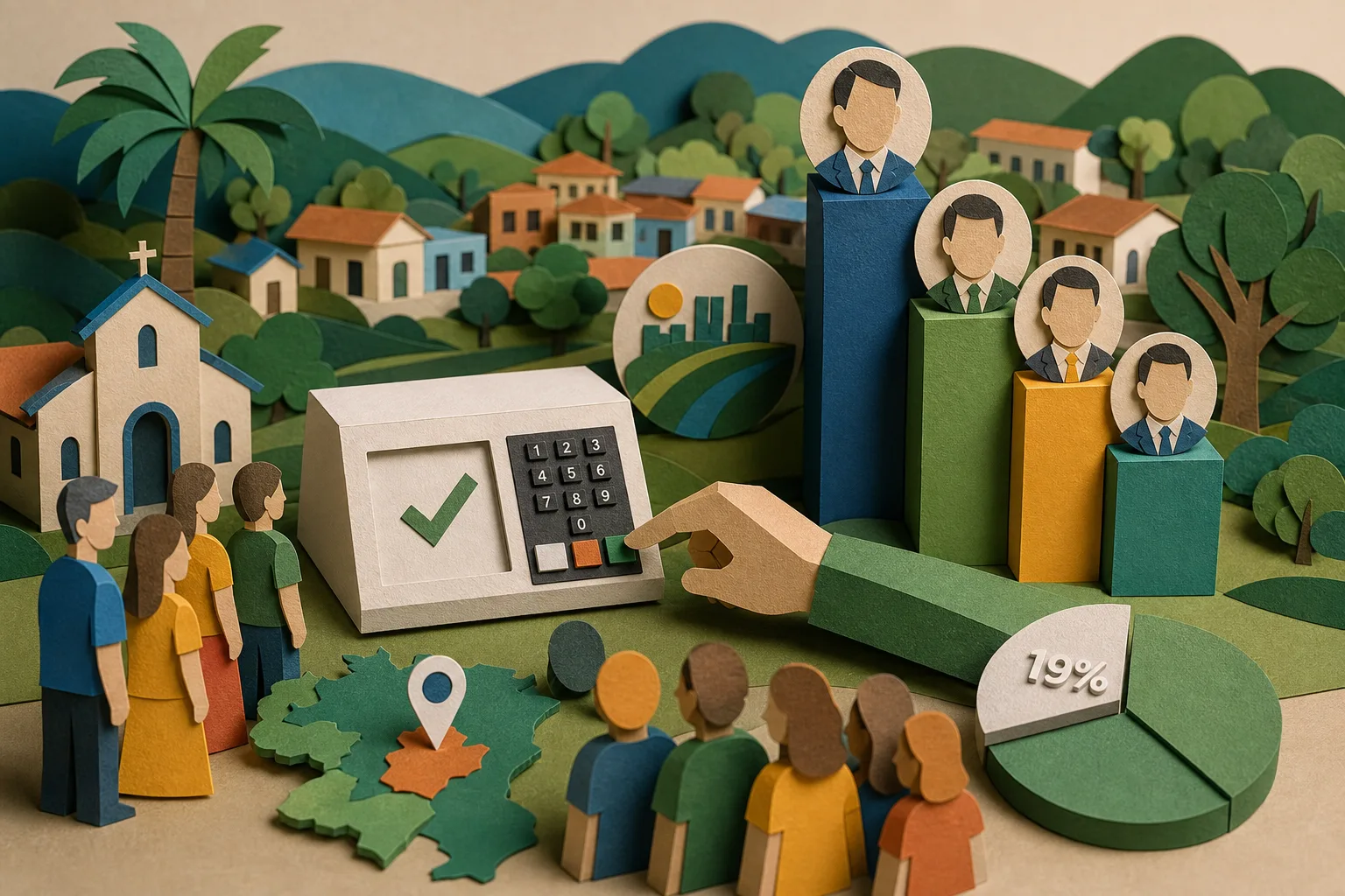 Flavio Bolsonaro e Daniel Vilela lideram votos em Vicentinópolis no primeiro turno