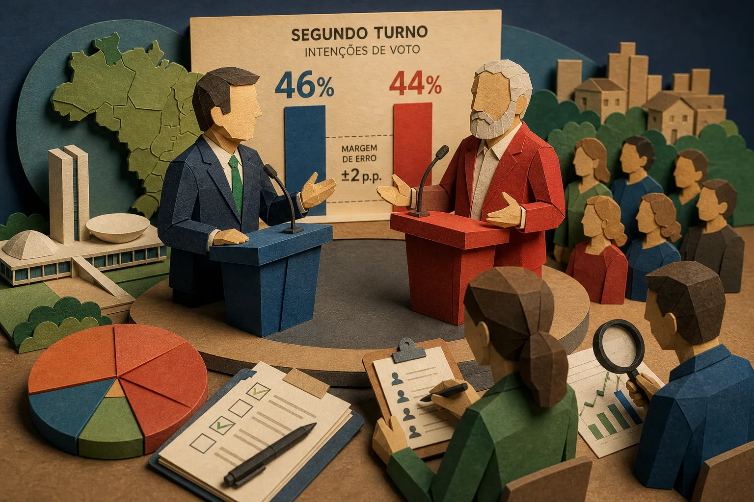 Flávio Bolsonaro e Lula registram empate técnico em simulação de segundo turno