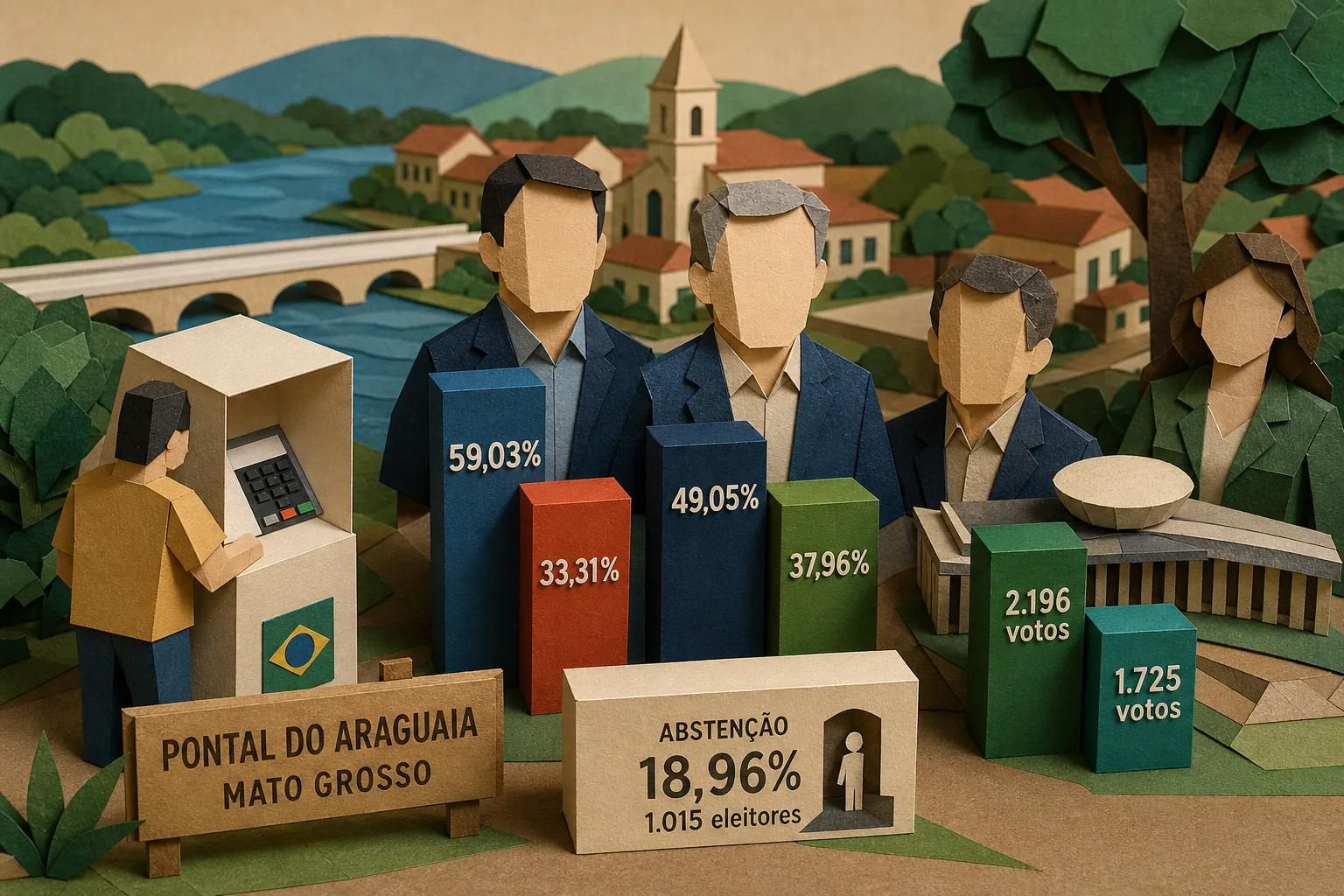 Flavio Bolsonaro e Otaviano Pivetta lideram votação em Pontal do Araguaia