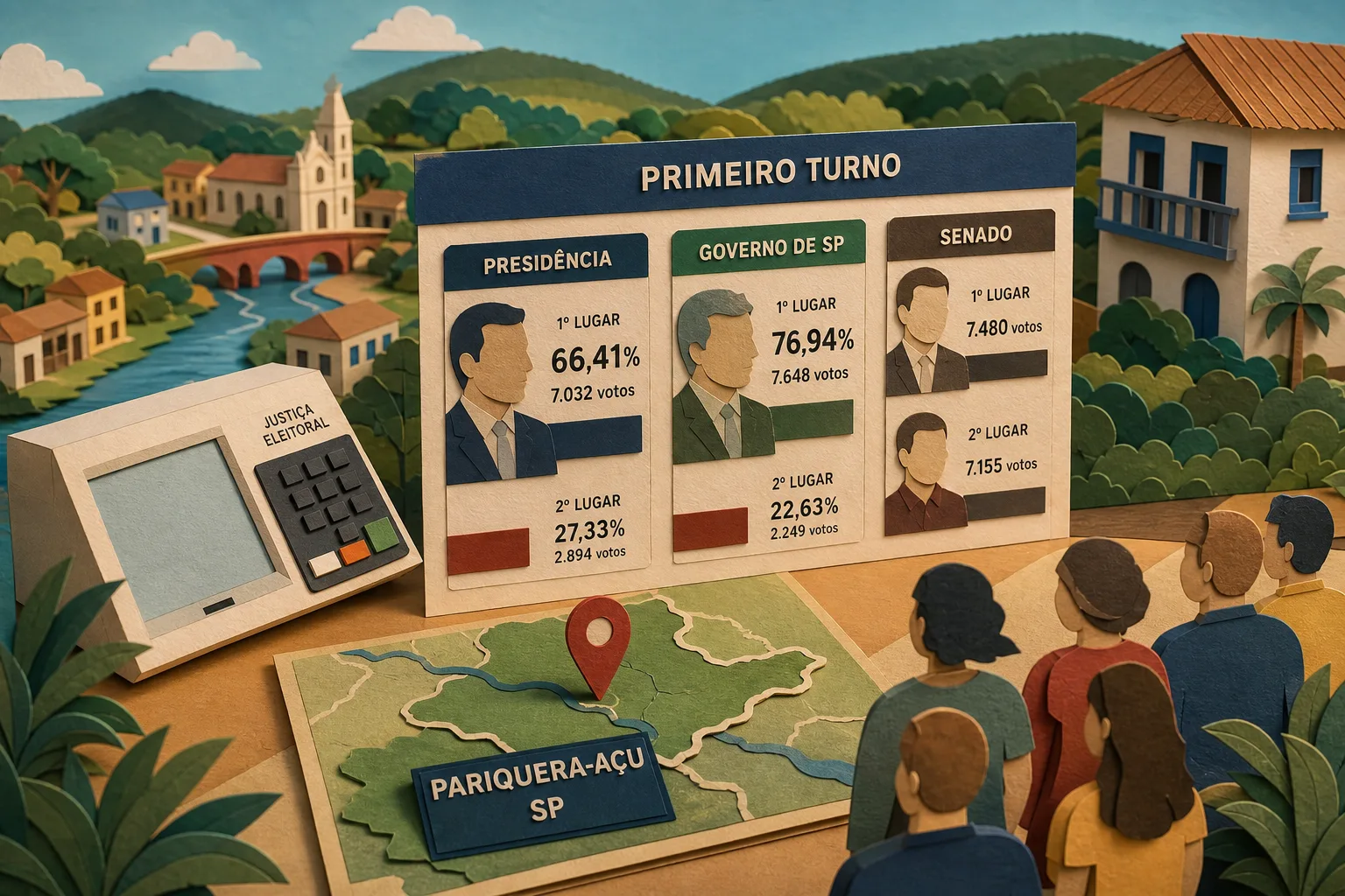 Flavio Bolsonaro e Tarcísio lideram votação do primeiro turno em Pariquera-Açu