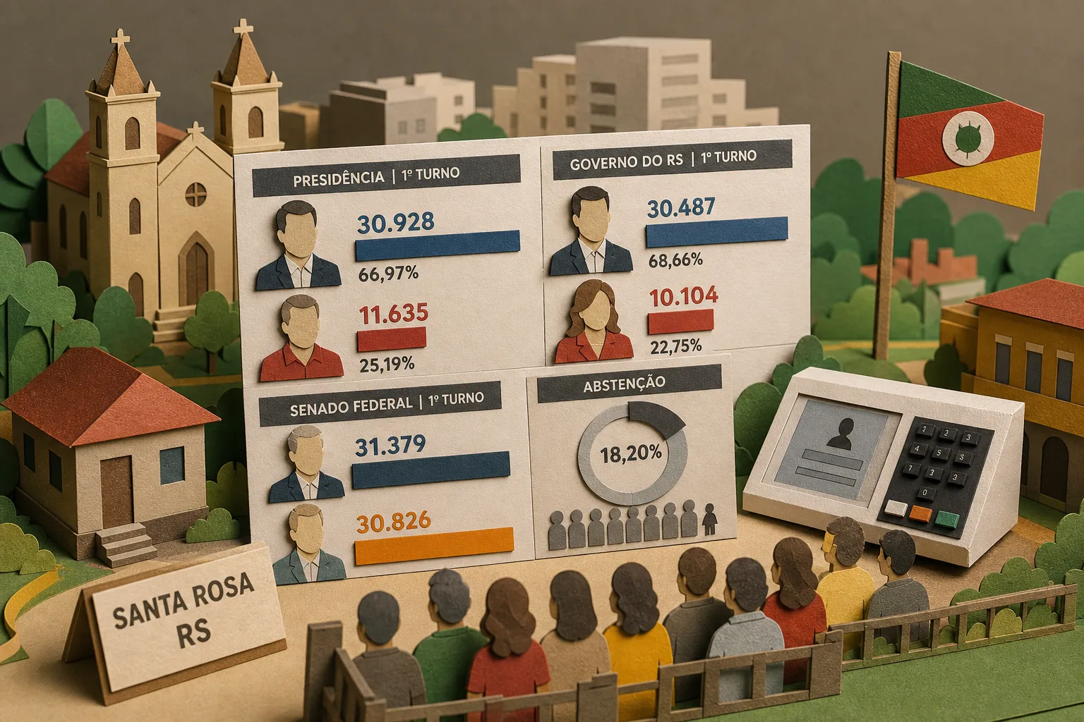 Flavio Bolsonaro e Zucco lideram votação do primeiro turno em Santa Rosa