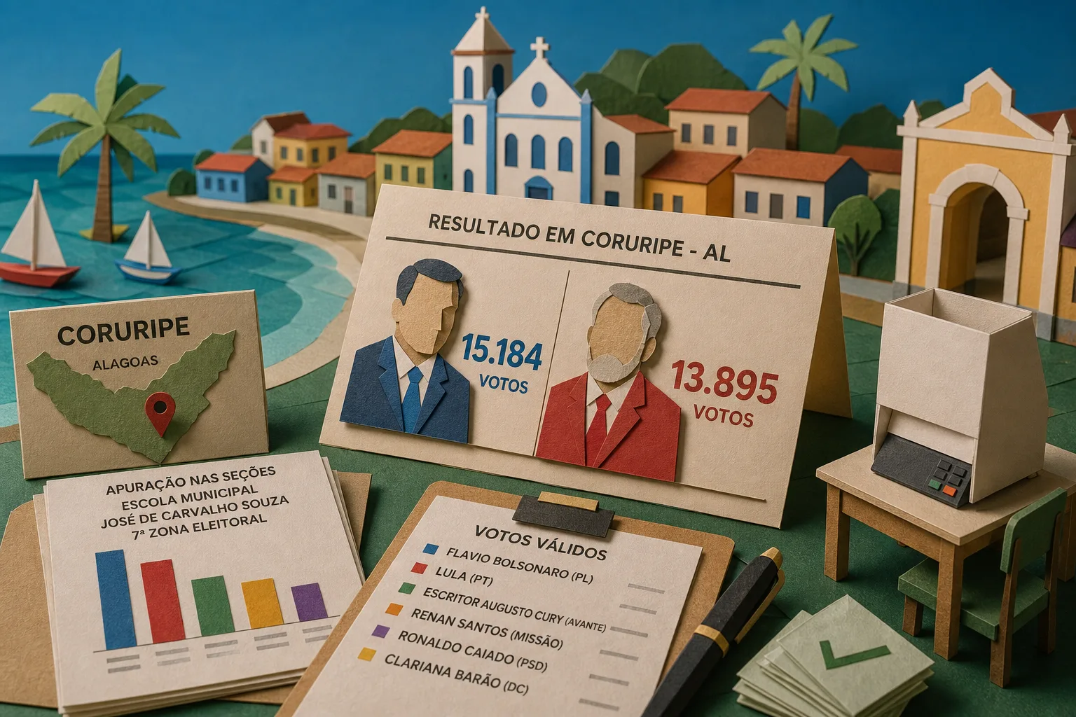 Flavio Bolsonaro lidera apuração para presidente no município de Coruripe em Alagoas
