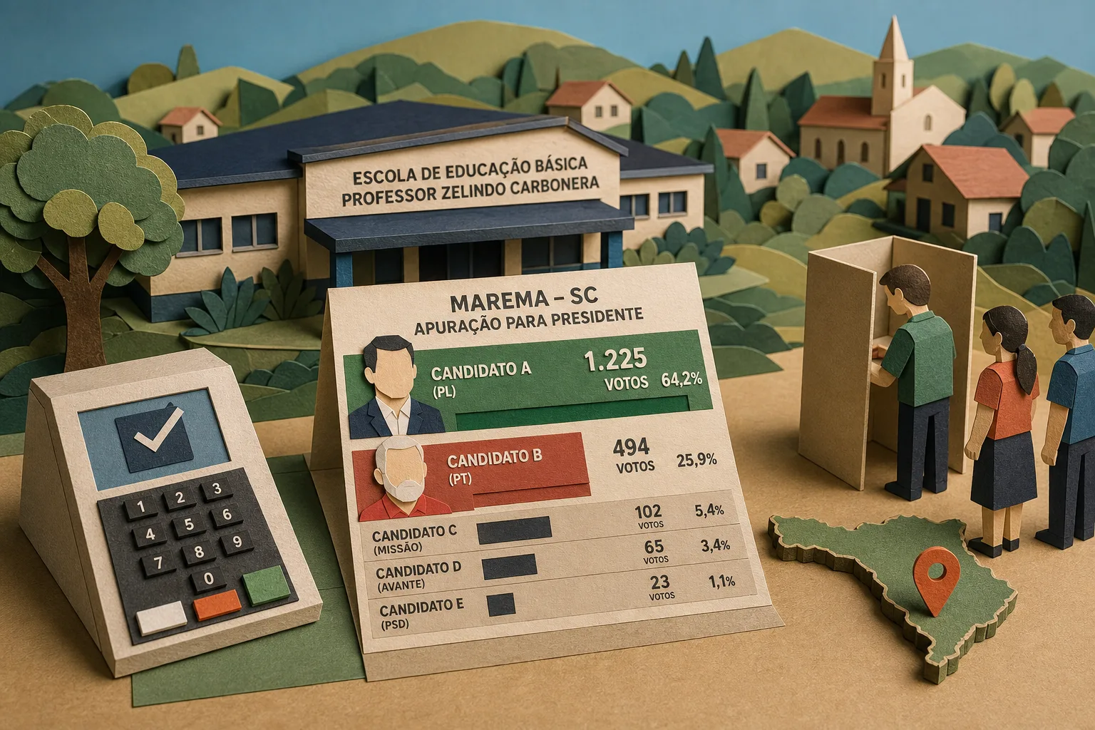 Flavio Bolsonaro lidera votação para a Presidência em colégio eleitoral de Marema