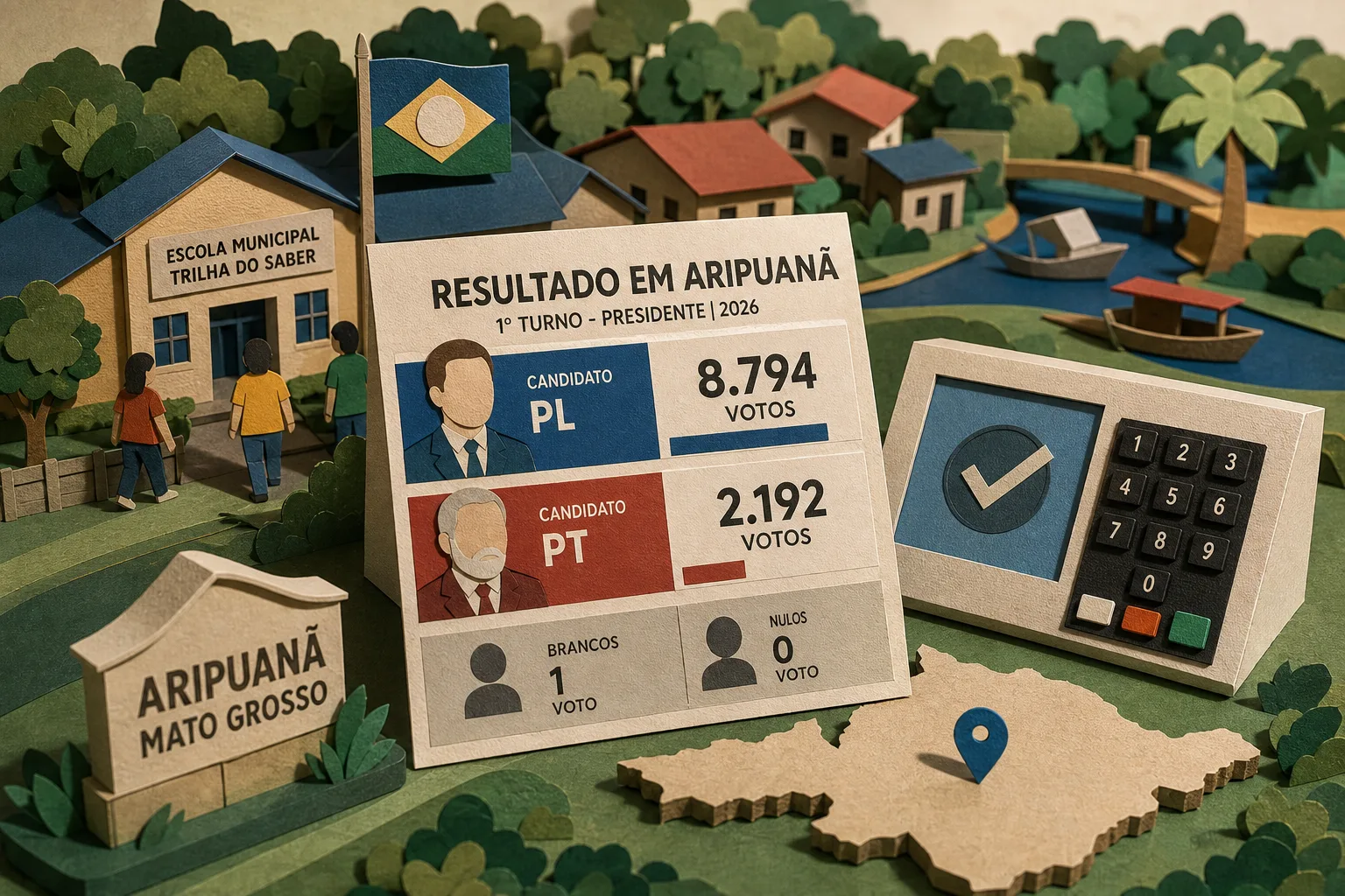 Flavio Bolsonaro lidera votação para presidente em Aripuanã no primeiro turno