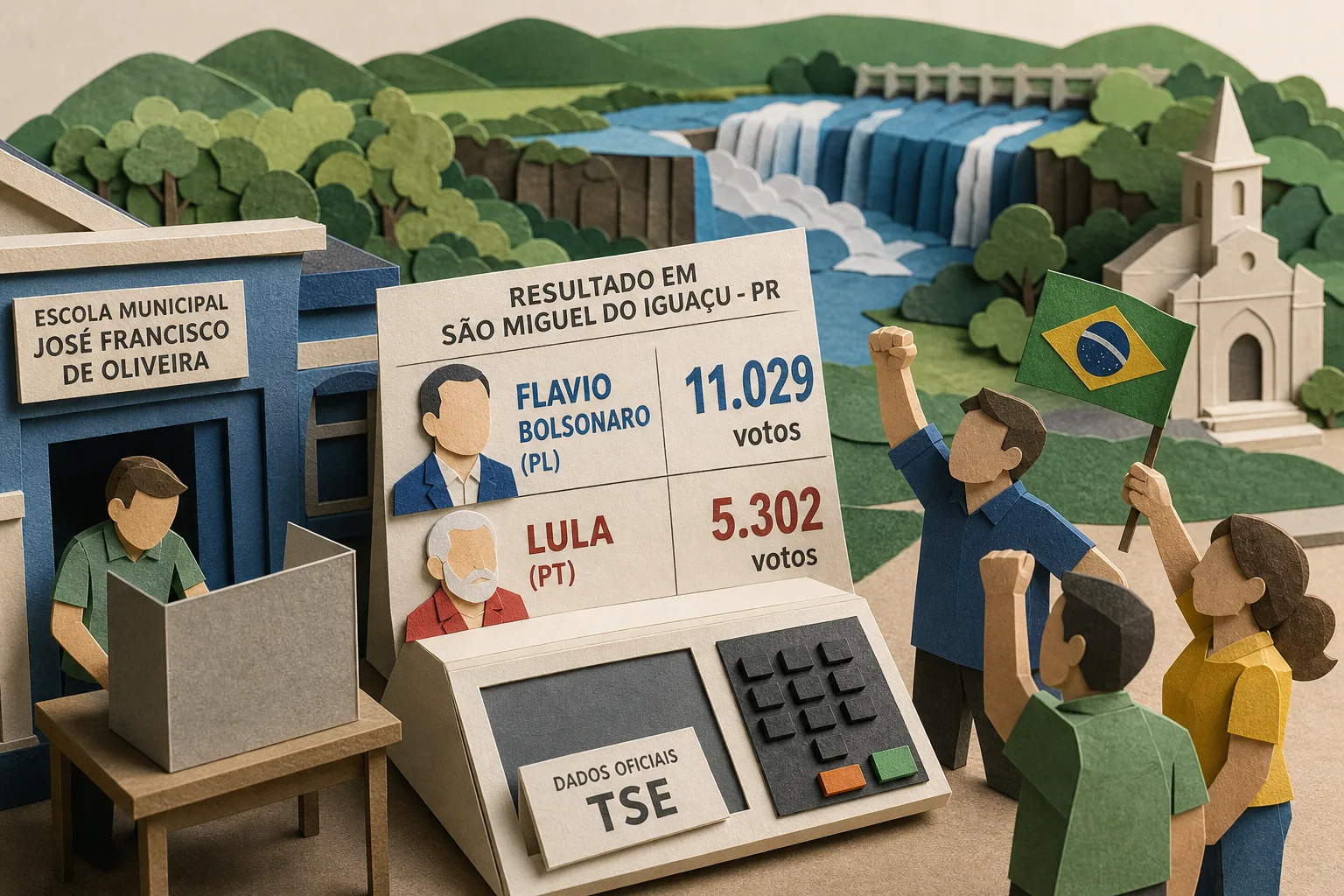 Flavio Bolsonaro lidera votação para presidente em São Miguel do Iguaçu