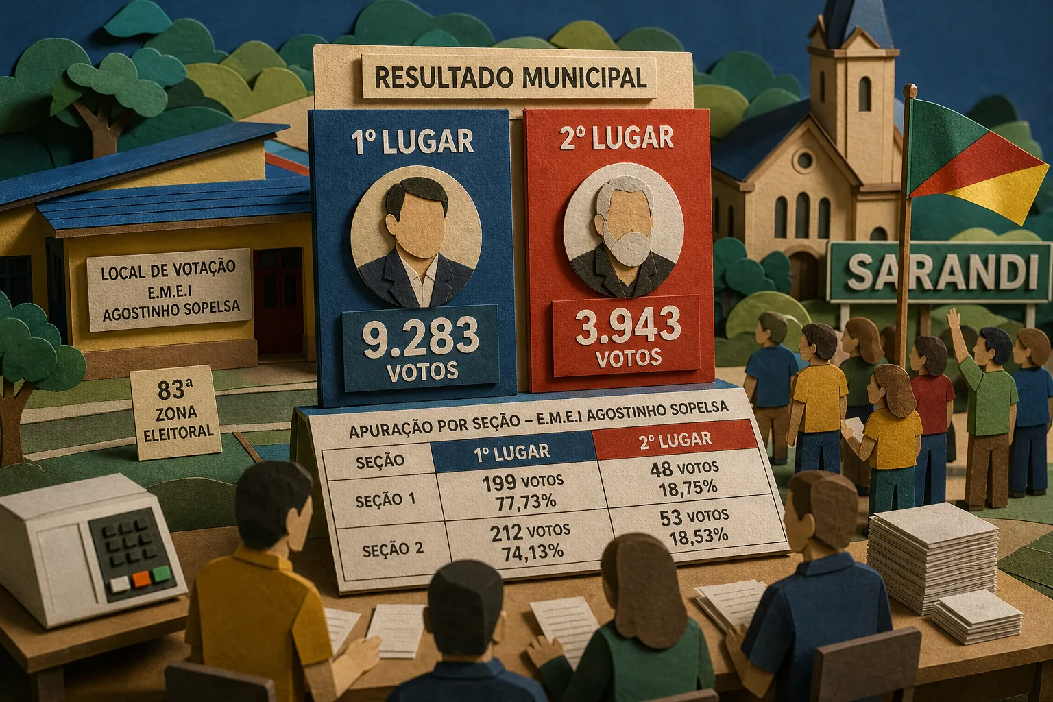 Flavio Bolsonaro lidera votação para presidente no município de Sarandi no RS