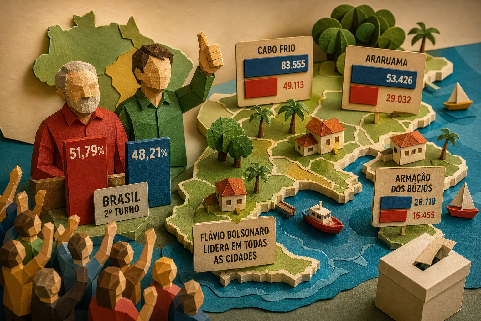 Flávio Bolsonaro lidera votos em todas as cidades da Região dos Lagos