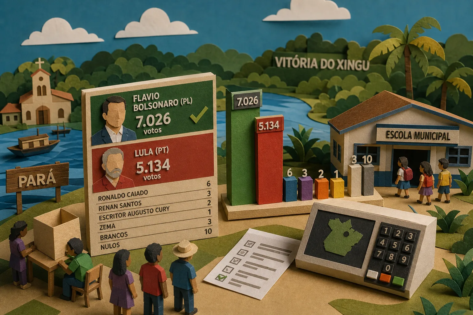 Flavio Bolsonaro lidera votos para presidente em Vitória do Xingu no Pará