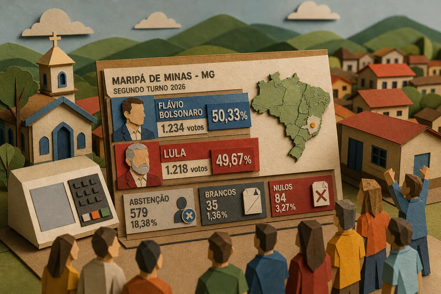 Flávio Bolsonaro supera Lula e vence segundo turno em Maripá de Minas
