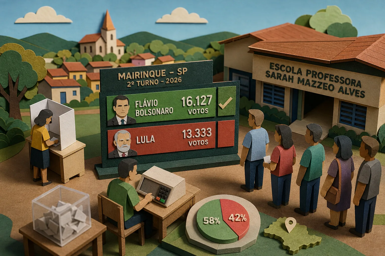 Flávio Bolsonaro supera Lula e vence votação do segundo turno em Mairinque