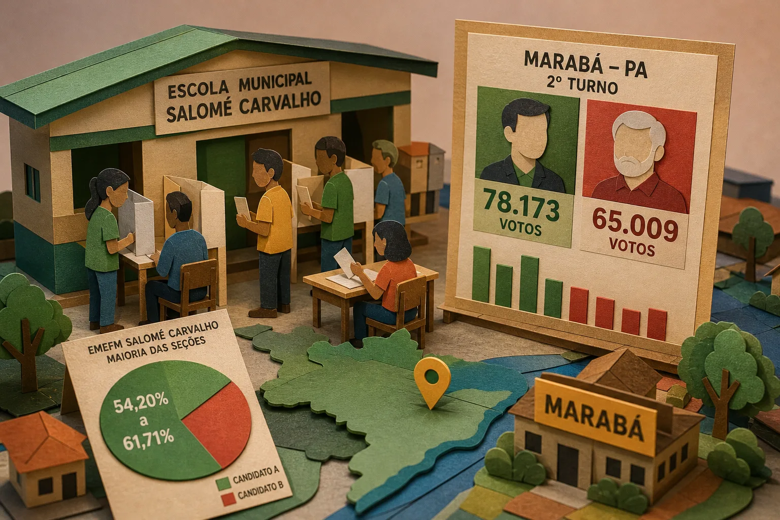 Flávio Bolsonaro vence na maioria das seções de colégio em Marabá