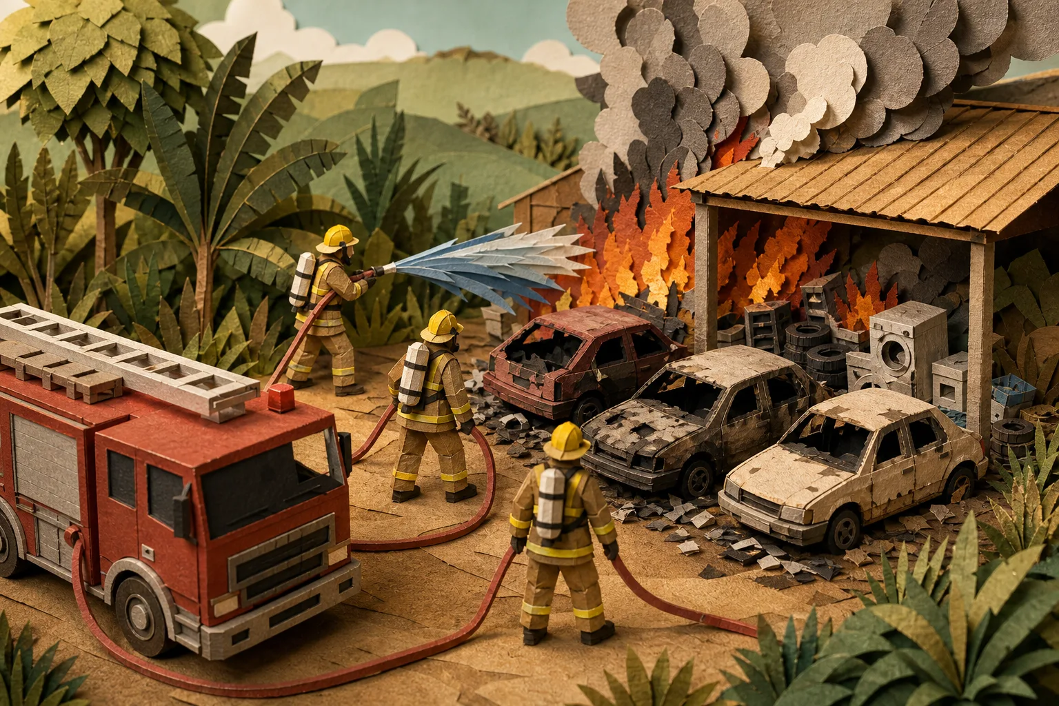 Fogo em mata se alastra e queima três carros no Povoado Barragem em Sergipe