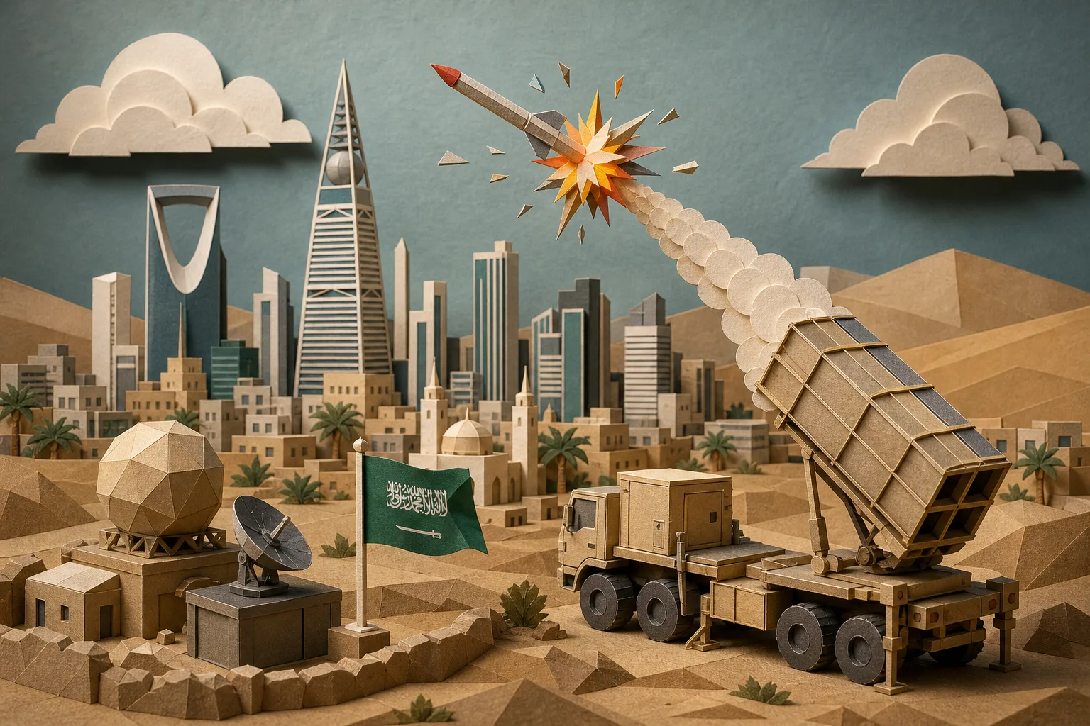 Forças da Arábia Saudita abatem míssil direcionado contra a capital Riad