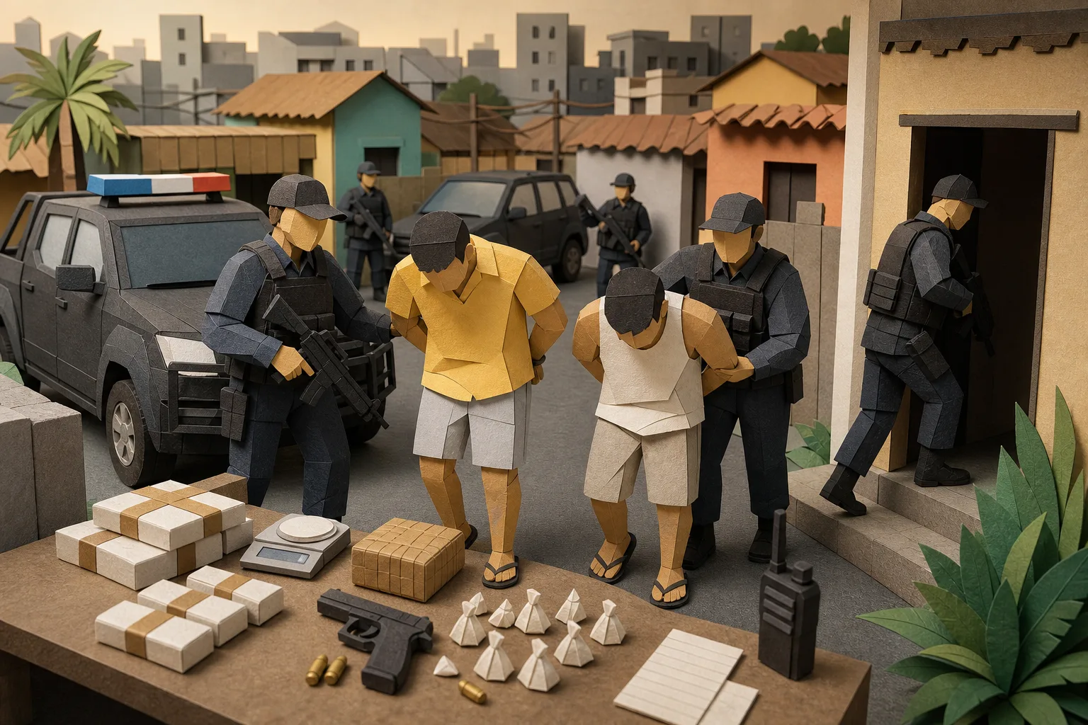 Forças de segurança prendem oito suspeitos em ofensiva contra o crime na Paraíba