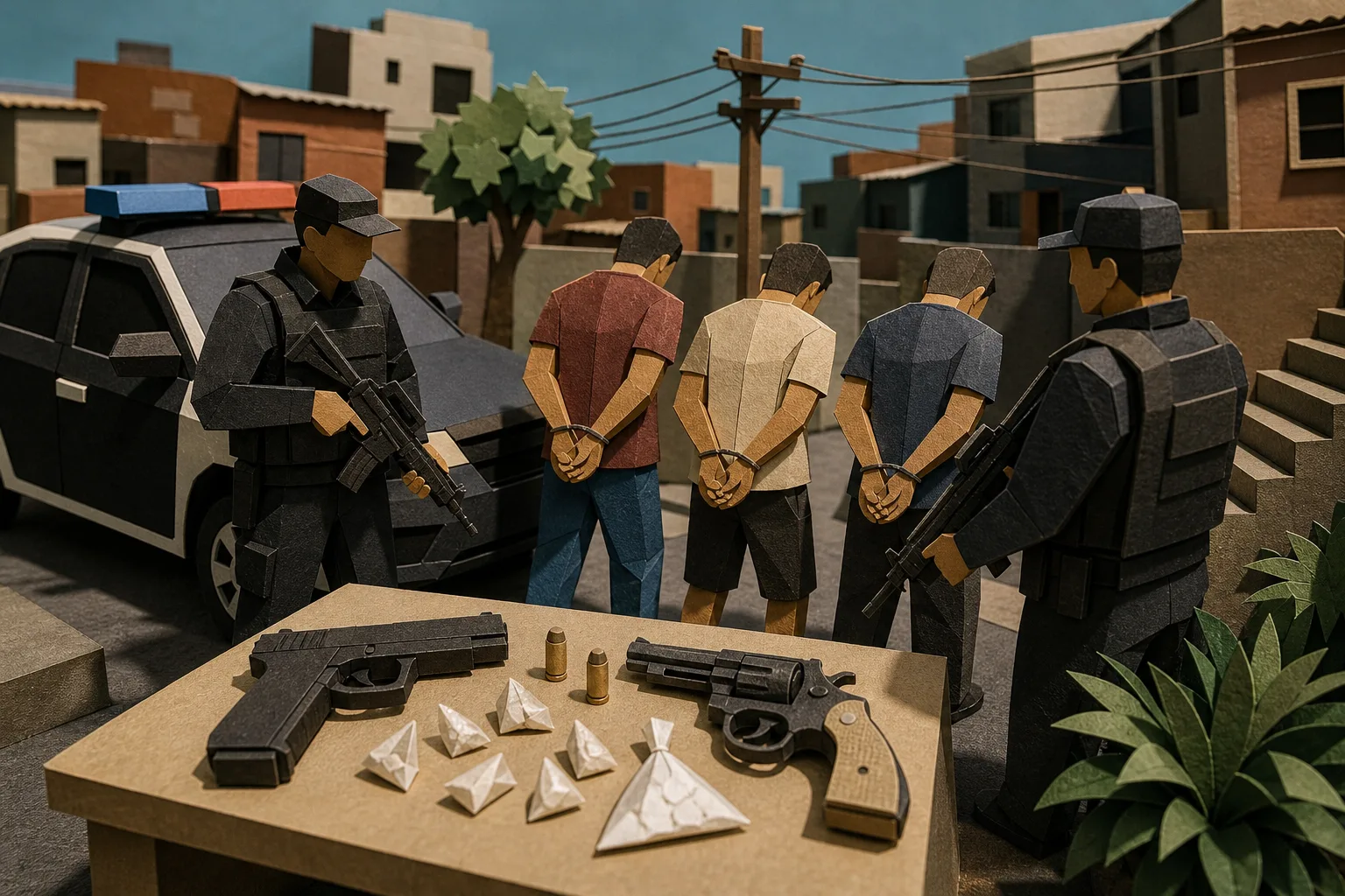 Forças de segurança prendem três homens e apreendem armas em Barra Mansa
