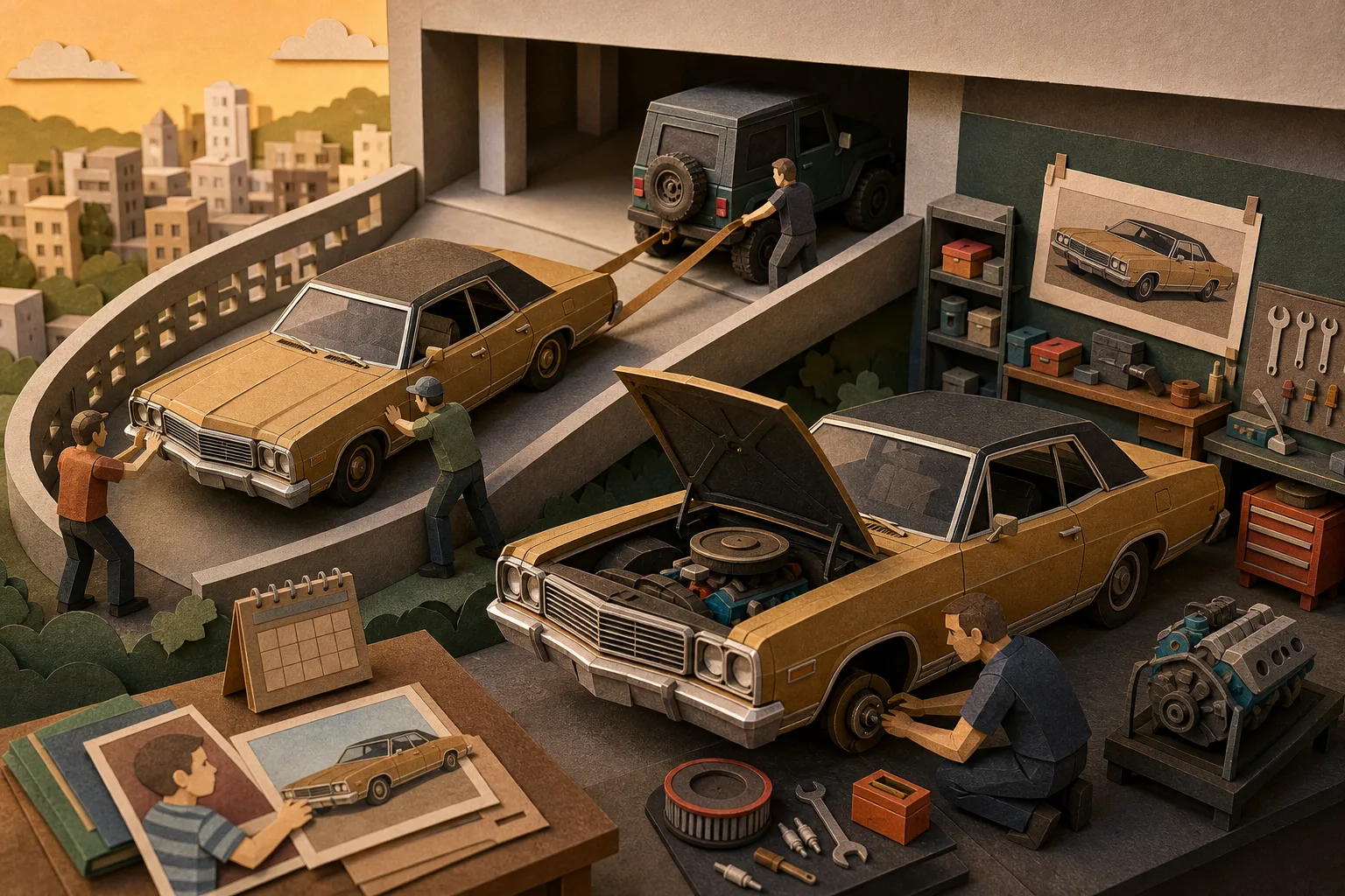 Ford Galaxie de 1971 é reformado após passar quase duas décadas em prédio no RS