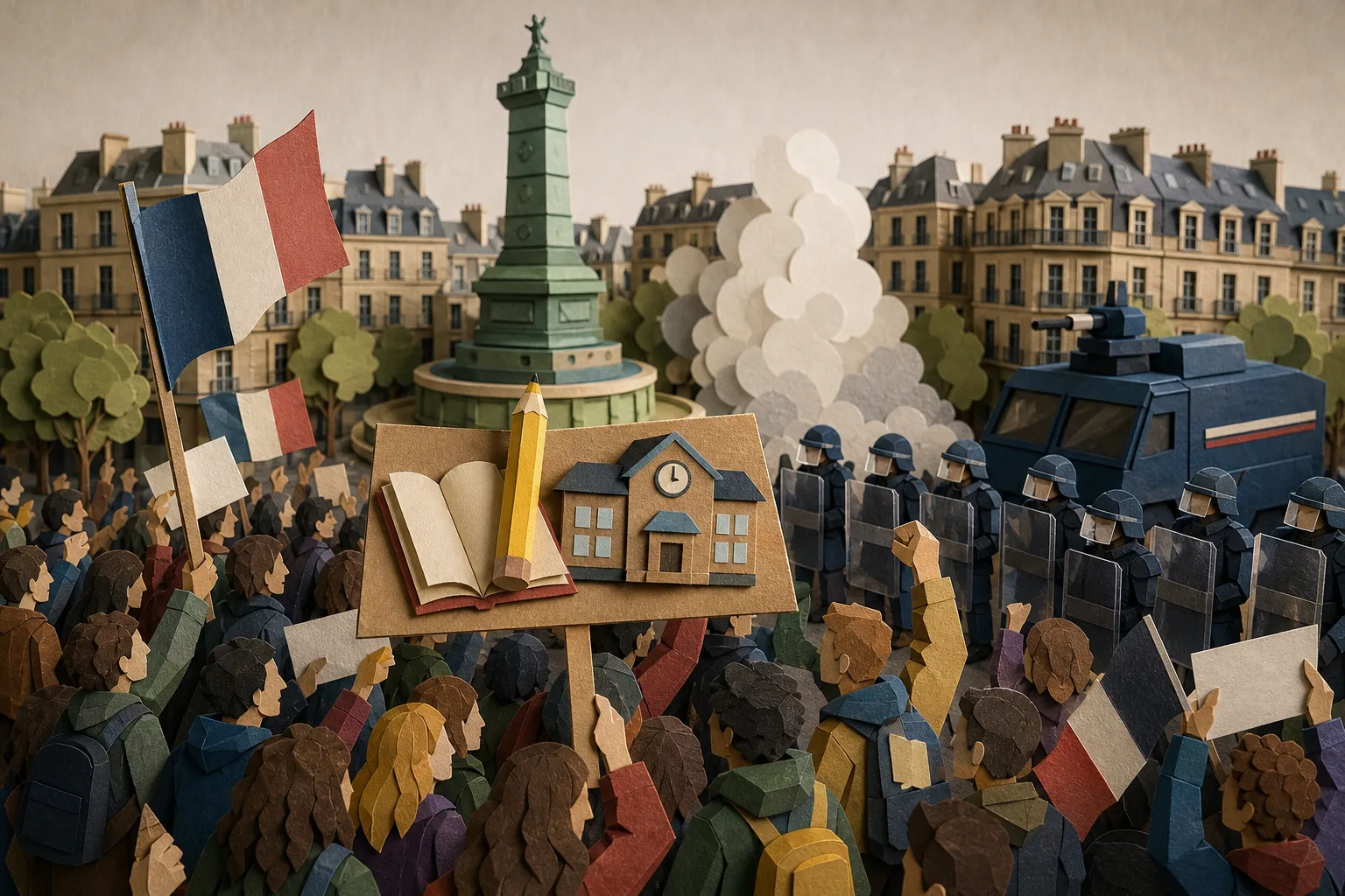 França registra protestos na educação contra plano governamental de ajuste fiscal