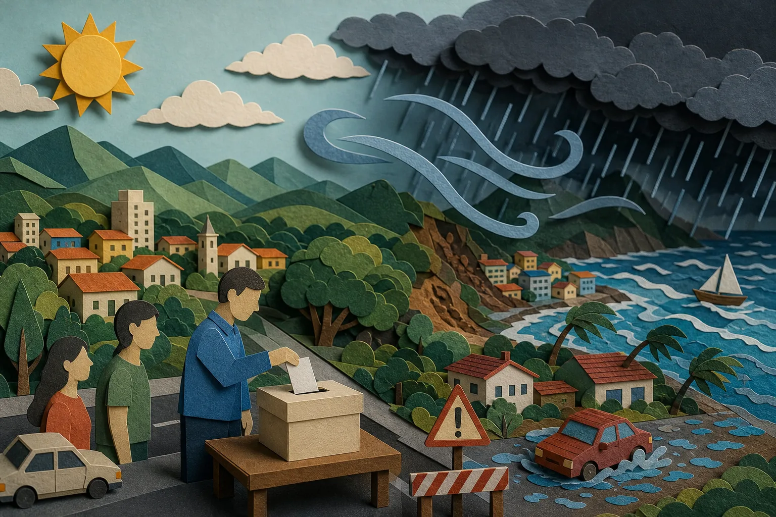 Frente fria provoca virada no tempo e temporais no Litoral Norte e Vale do Paraíba