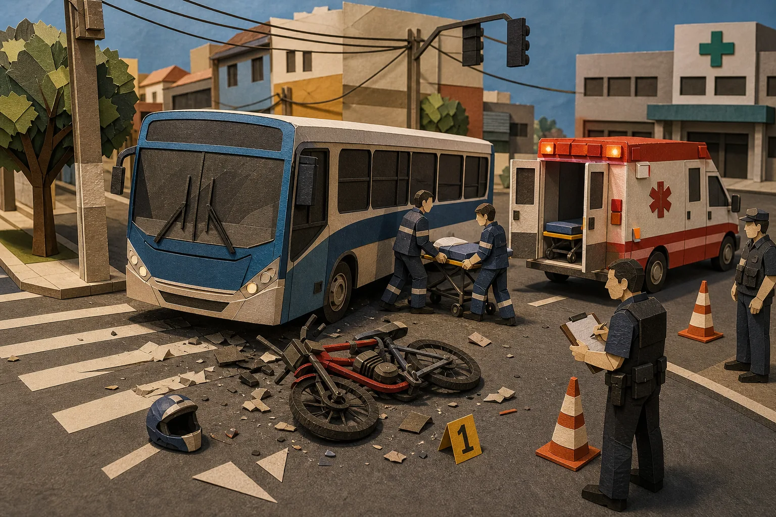 Garoto de 10 anos perde a vida após bater bike com motor contra coletivo em Taubaté
