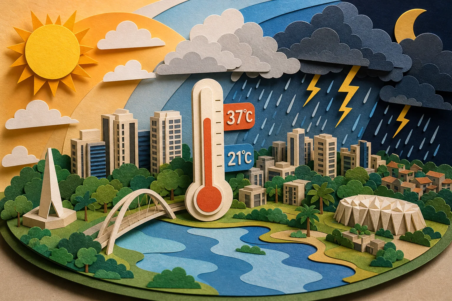 Goiânia deve registrar máxima de 37ºC e instabilidade a partir da tarde