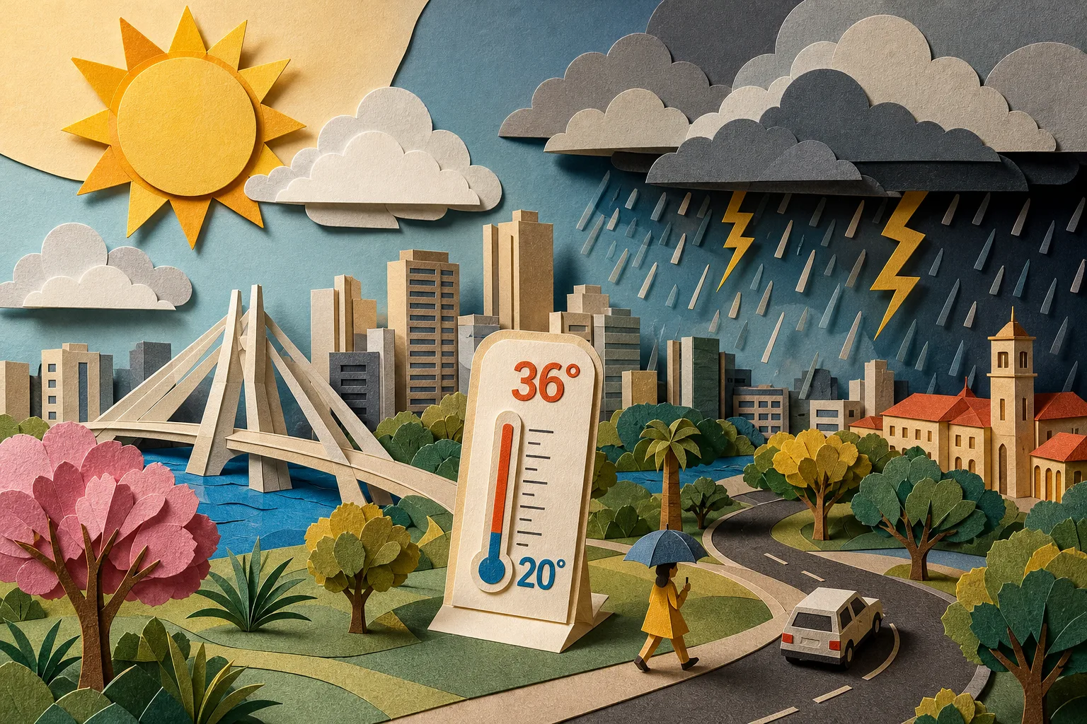 Goiânia registra calor de até 36ºC e tempo instável durante o fim de semana