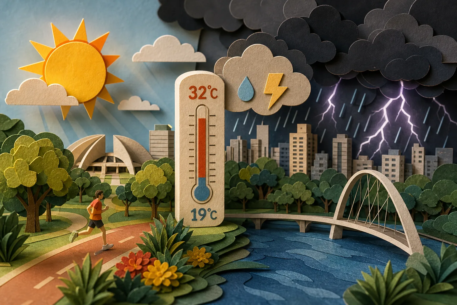 Goiânia registra máxima de 32ºC com previsão de tempestades e trovoadas à noite