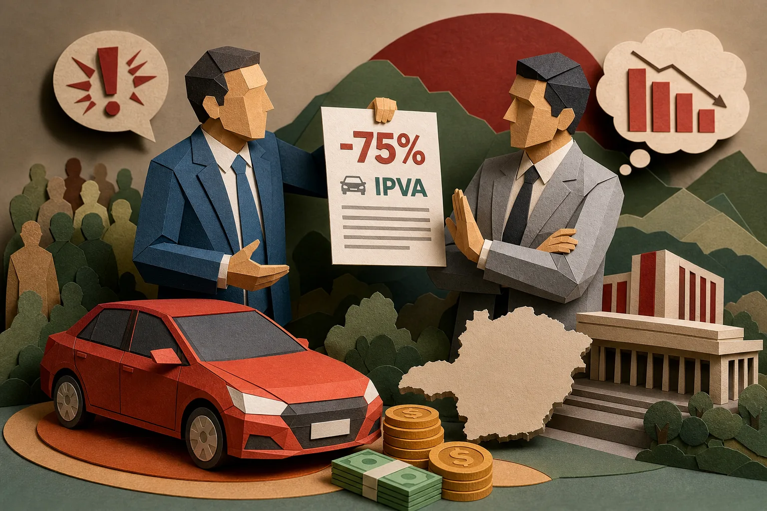 Governo de Minas propõe corte de até 75% no IPVA e gera reação de sucessor