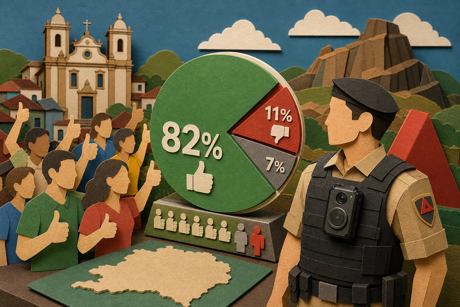 Grande maioria dos eleitores mineiros apoia adoção de câmeras em fardas da PM