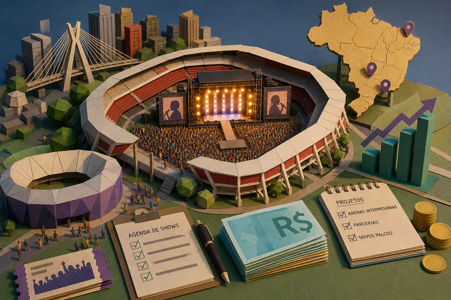 Grandes shows em estádios se consolidam no Brasil e atraem investimentos em novas arenas